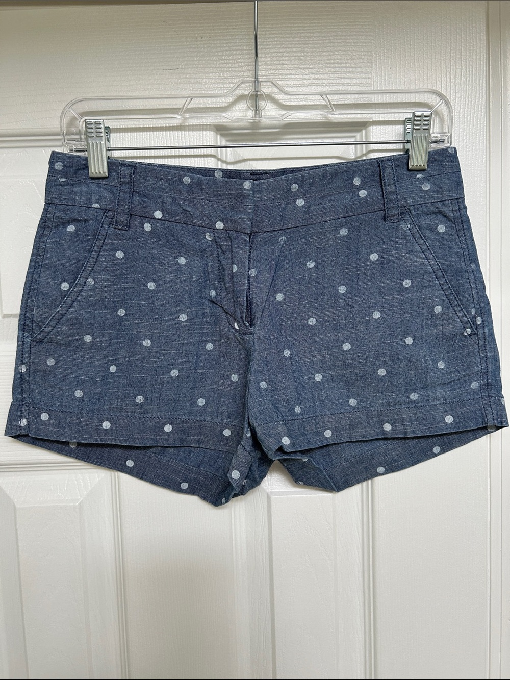 J. Crew Navy Blue Polka Dot Shorts
